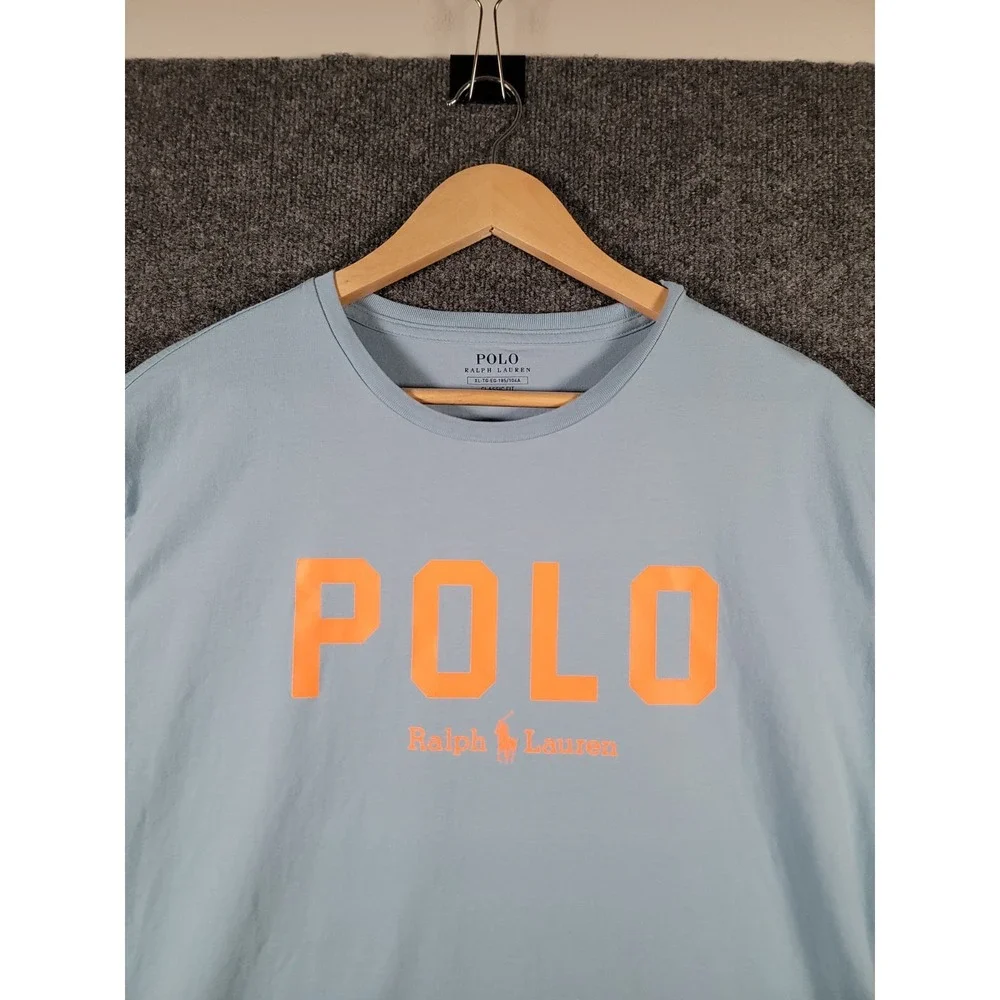 Polo Ralph Lauren Classic Fit Short Sleeve T-Shirt Mens XL Blue Cotton Preppy